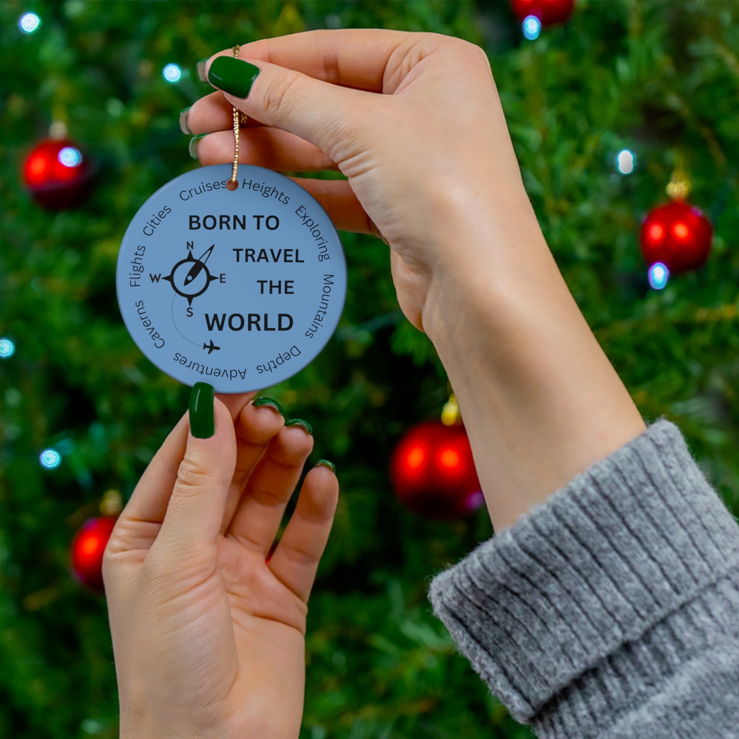 Travel The World Ornament - Ornament Gift For Those Who Love Travel, Express Your Wanderlust Through This Wonderful Ornament