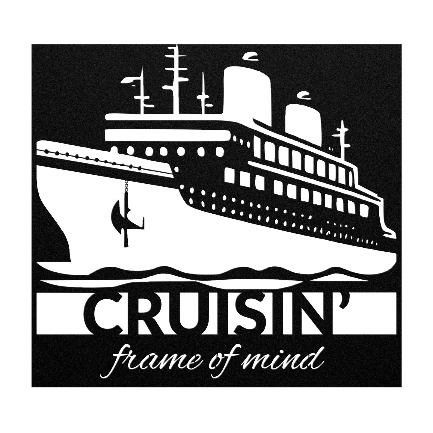 Cruise Ship Metal Wall Art Decor - Display Your Love of Cruises With This Fun Metal Sign