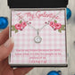 To My Galentine - Cubic Zirconia Pendant Necklace For Your Bestie, Make Her Feel Special With Coquette Sassy Saying, Single's Day Gift