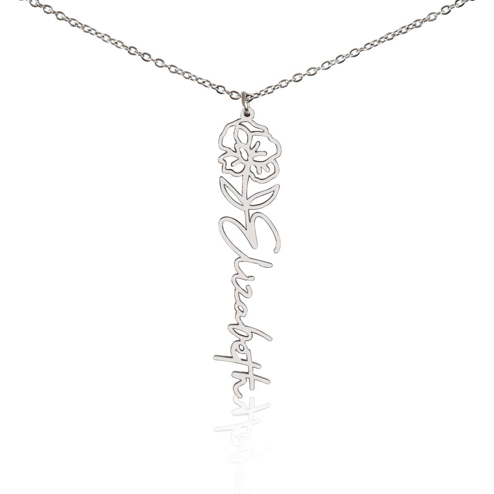 To My Galentine - Custom Name Necklace with Birth Month Flower For Your Bestie, Make Her Feel Special With Coquette Sassy Saying