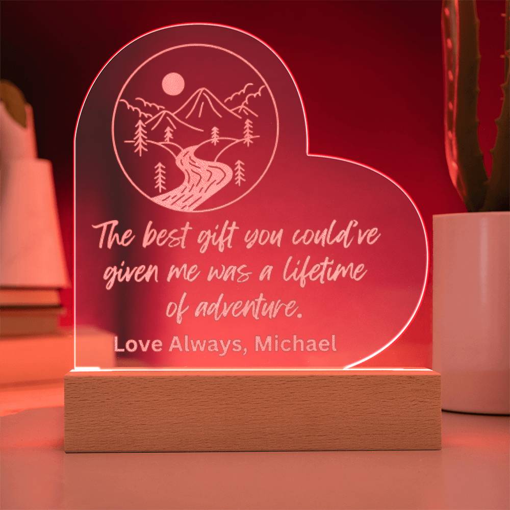 The Best Gift Of Adventure Personalized Acrylic Plaque - Customized Gift For Wife, Girlfriend, Husband, Boyfriend Travel Lover Gift for Valentine's Day, Birthday, Anniversary