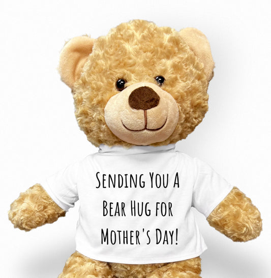 Mother's Day Teddy Bear, Sending You a Bear Hug For Mother's Day, Custom Teddy Bear, Gift for Mom, Mother's Day Gift, Grandma Gift, Wife Hug