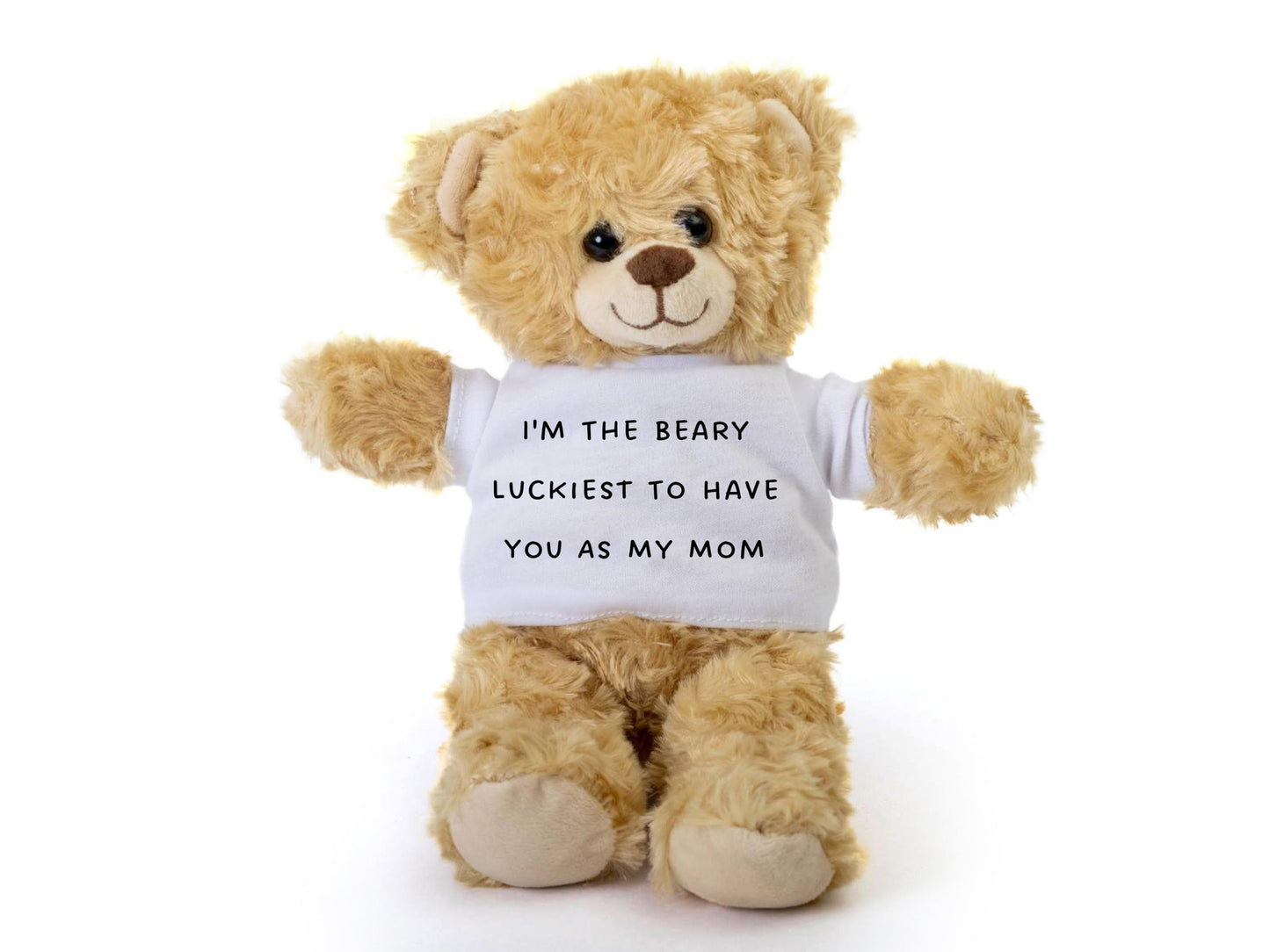 Mom Teddy Bear Gift, I'm The Beary Luckiest To Have You As My Mom, Custom Teddy Bear, Gift for Mom, Teddy Bear For Mom, Mother's Day Gift