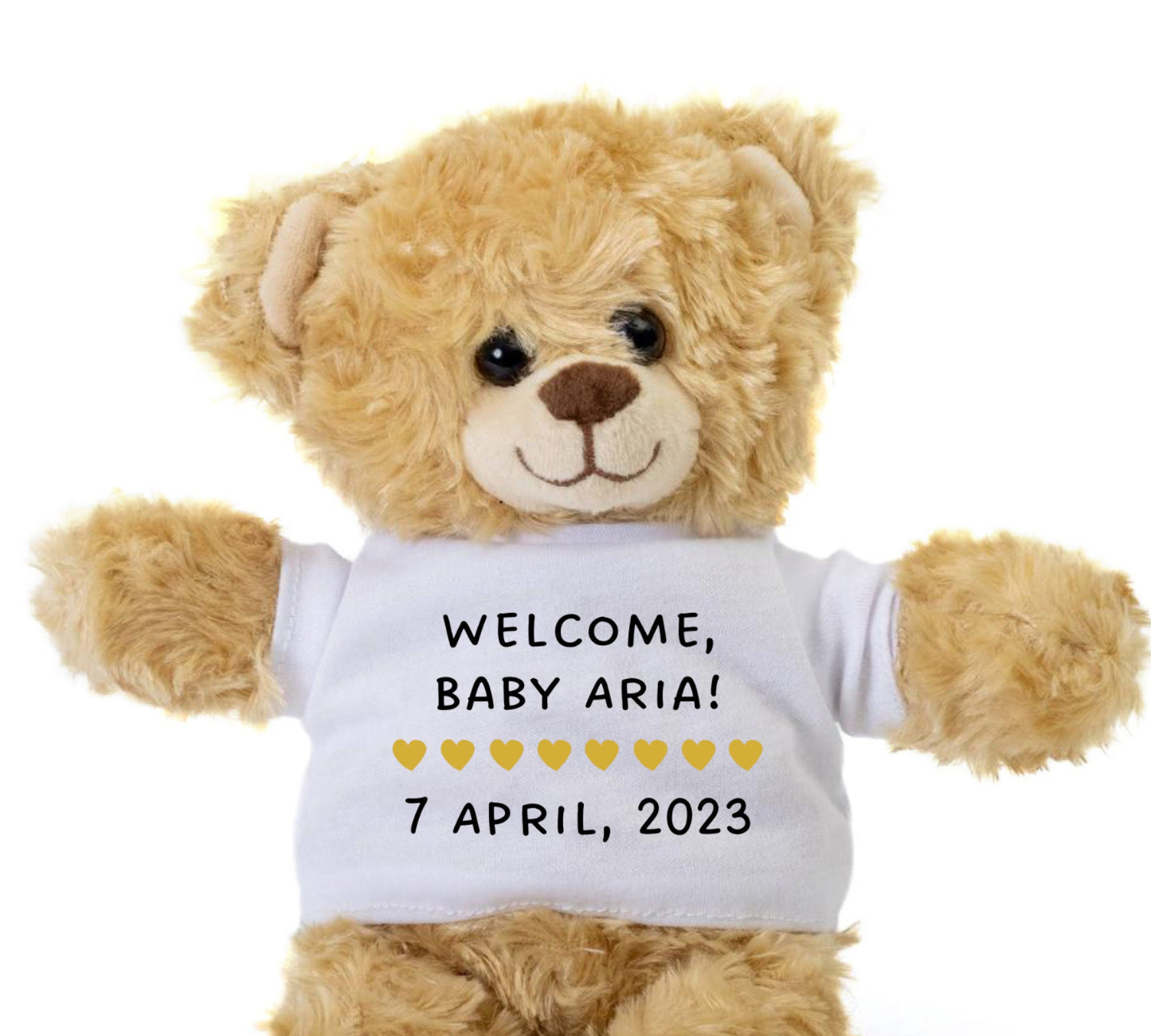 New Baby Teddy Bear, New Baby Bear, Custom New Baby Gift, Newborn Gift, Newborn Bear, Christening Gift, Christening Bear, Custom Teddy Bear