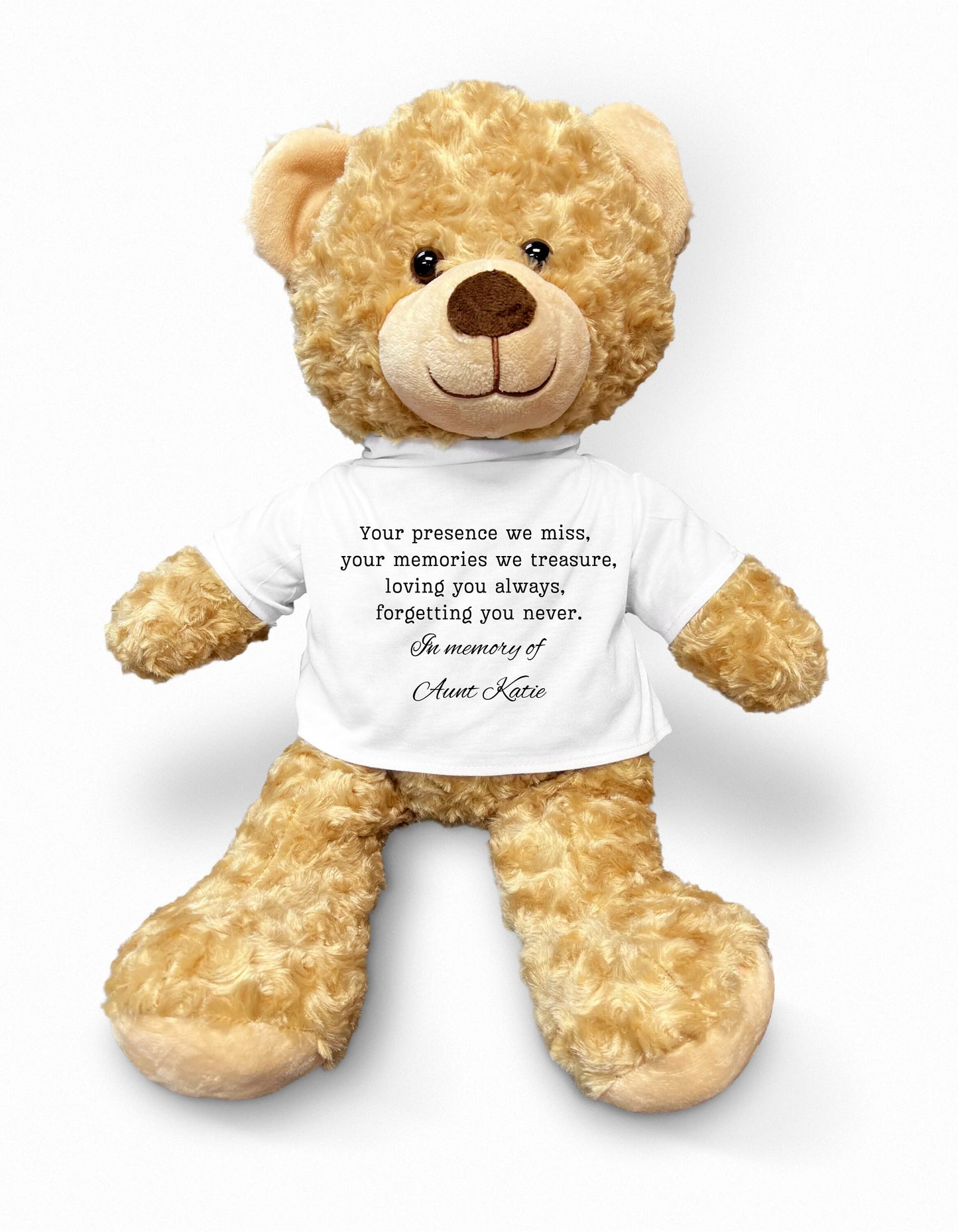 Custom Memory Bear, Sympathy Bear, Memory Teddy Bear, Loss of Loved One, Sympathy Gift, Customizable Memorial Gift, Loss of Parent, Friend