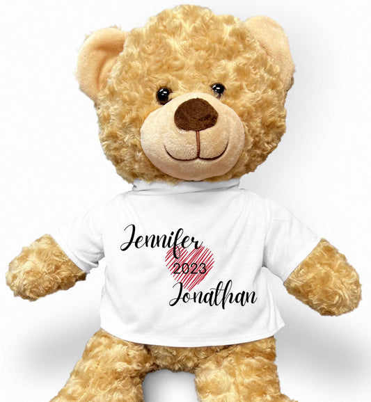 Couples Teddy Bear, Engagement Gift, Wedding Gift, Love You Gift, Gift for a Couple, Love Gift, Love Teddy Bear, Customized, Personalized