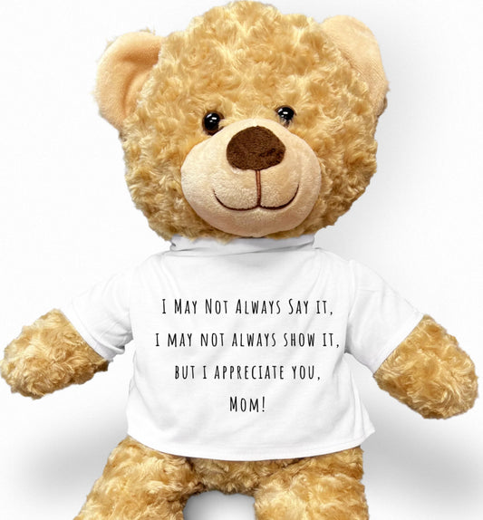 Appreciation Teddy Bear, Appreciation Gift, Personalize Teddy Bear, Gift for Mom, Girlfriend Gift, Dad Gift, Thinking of You, Boyfriend Gift