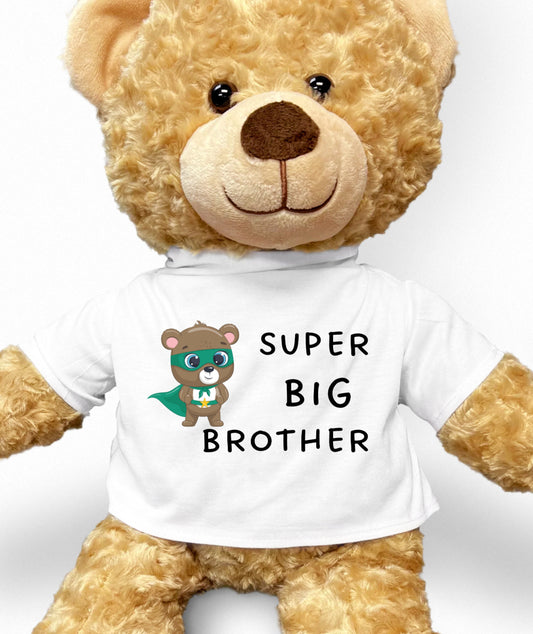 Sibling Bears, Super Big Brother Teddy Bear, Super Big Sister Teddy Bear, Super Little Brother Teddy Bear, Super Little Brother Teddy Bear